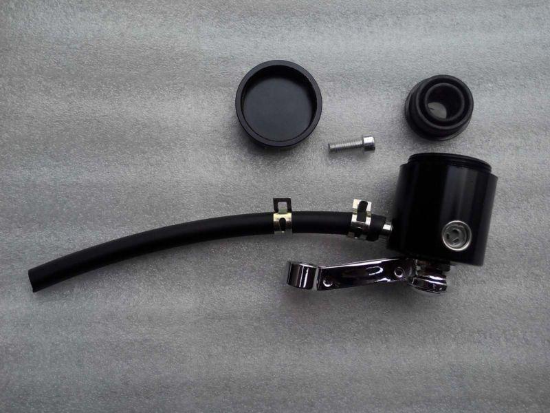   black motorcycle front brake clutch master cylinder fluid oil reservoir tank