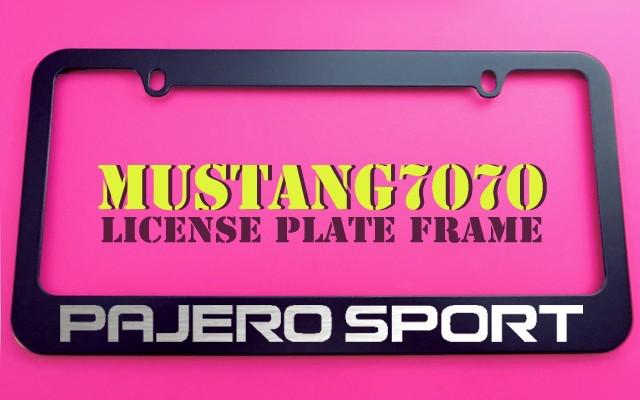 1 brand new mitsubishi pajero sport black metal license plate frame