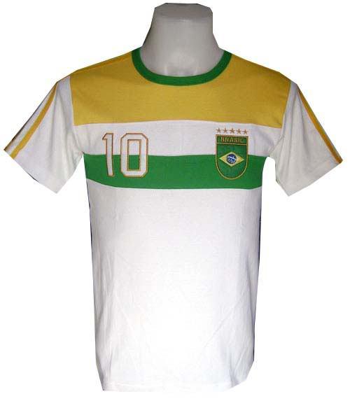New vintage brasil 10 euro 2012 white football soccer sport mens t-shirt sz m