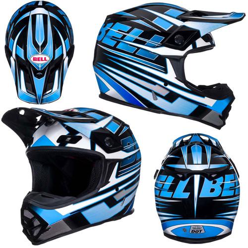 Bell mx-2 breaker blue large blue/black motocross mx helmet off road atv new