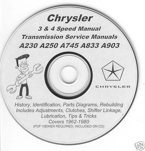 Chrysler mopar a230 a250 a745 a833 a903 four 4 speed