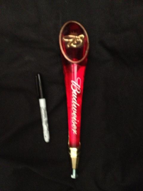 Big red budweiser stick shift tap handle!