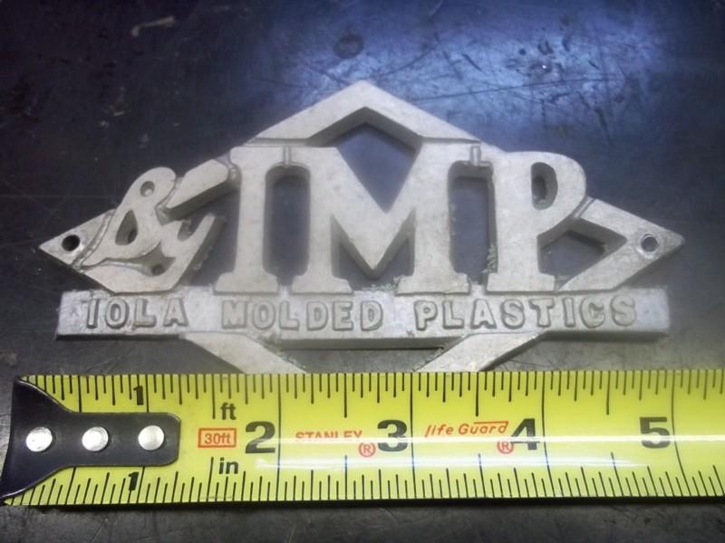 Vintage 1960s imp boat emblem iola molded plastics rare