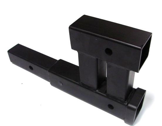 Hd dual 2" hitch rise drop receiver extender extension 4000lb towing rv trailer