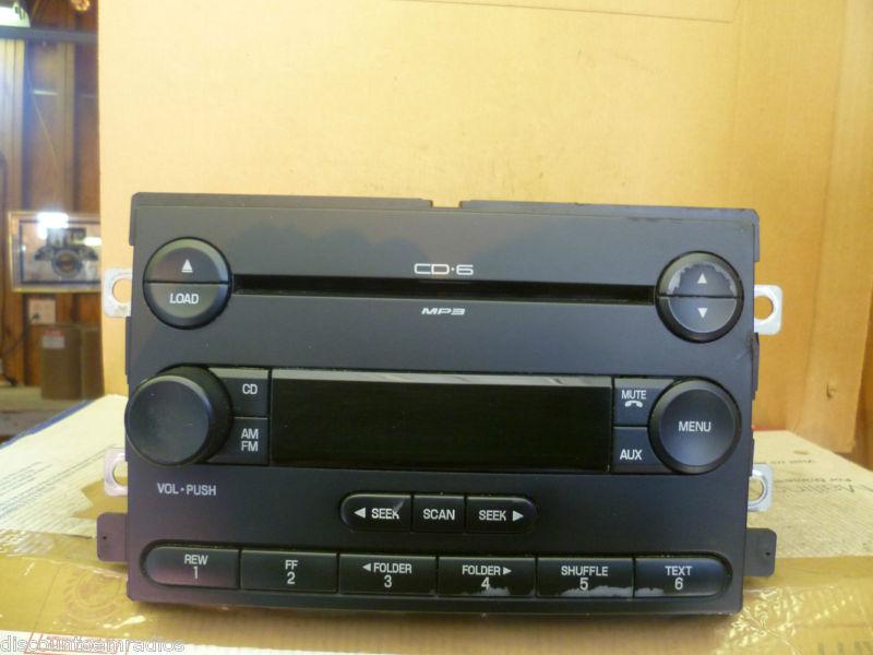 05-06 ford freestyle fusion expedition radio 6 disc cd mp3 5f9t-18c815-eh *