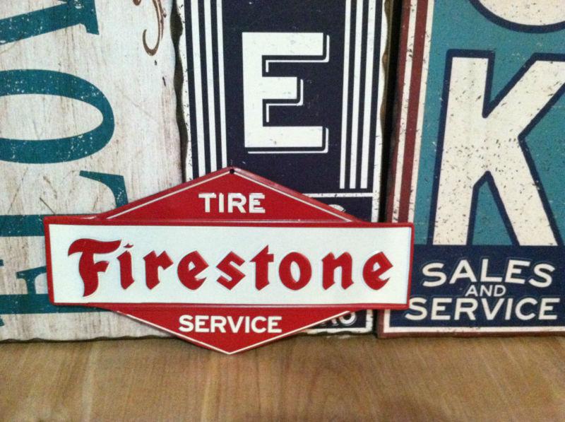 Official firestone tire service metal sign,firestone shop,garage,man cave