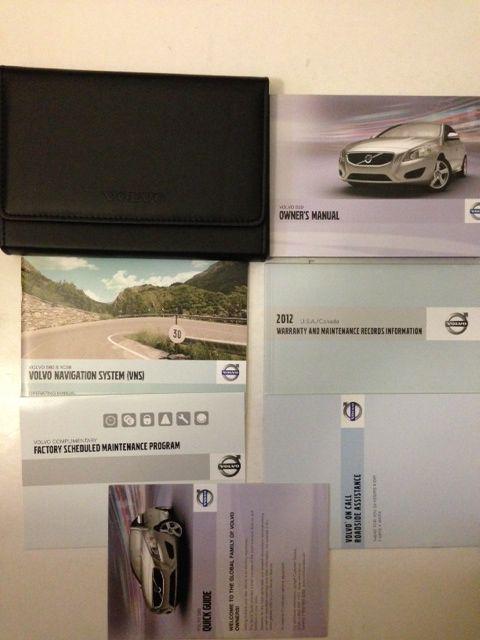 2012 volvo s60 owner's manual with case