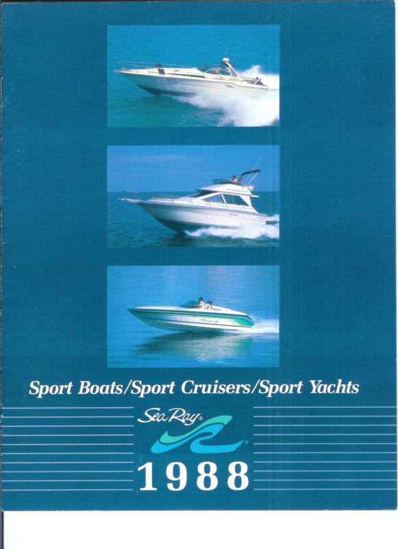 1988 searay  boat brochure - sport boats, cruisers & yachts
