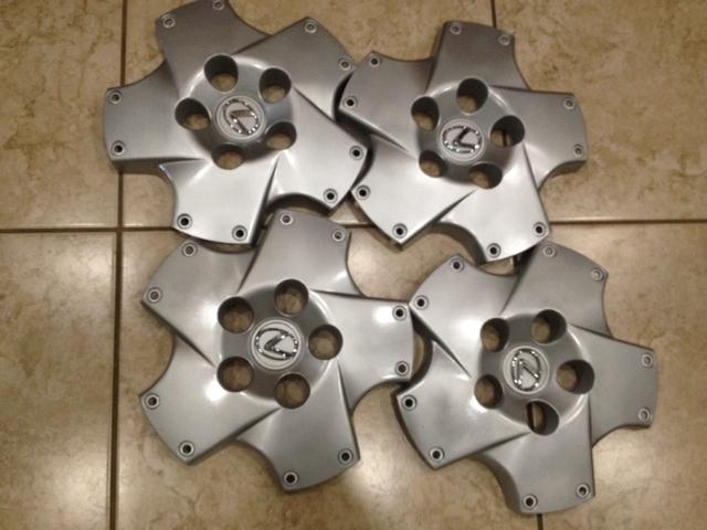 *4 lexus sc430 twisted silver wheel covers hubcap set 2002-2009 rim center caps