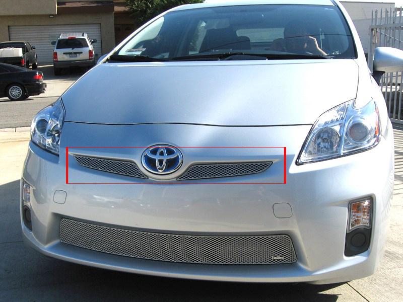 2010-2011 toyota prius grillcraft upper silver 2pc grille insert set mx grills