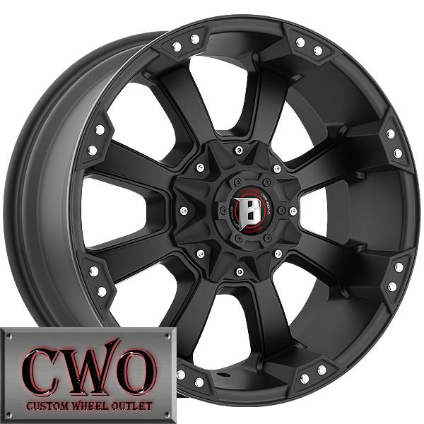 18 black ballistic morax wheels 5x114.3/5x127 5 lug jeep wrangler cherokee c1500