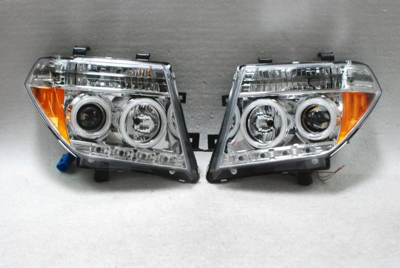 05-08 frontier pathfinder ccfl halo projector chrome headlights lamps left+right