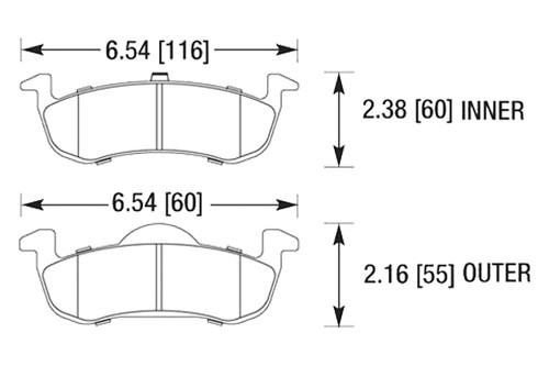 Hawk hb579y.785 - 2007 ford expedition rear brake pads