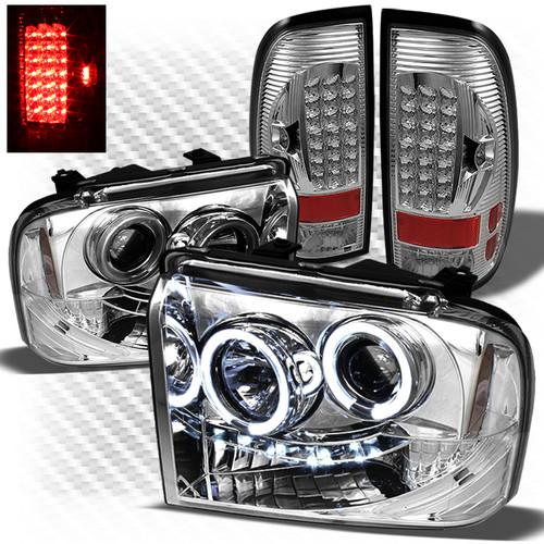 05-07 f2/3/450 ccfl halo projector headlights + led perform tail lights combo