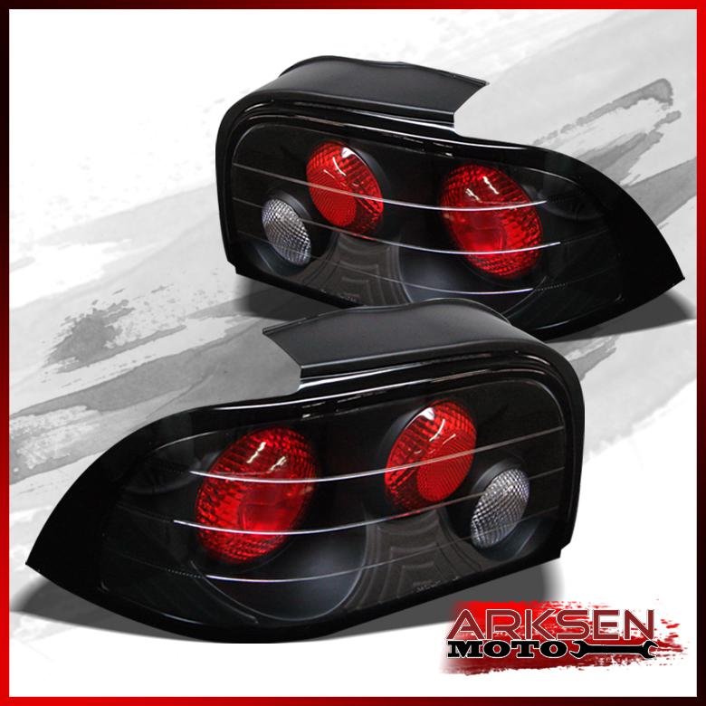 96-98 ford mustang altezza black tail lights rear brake lamp pair set left+right