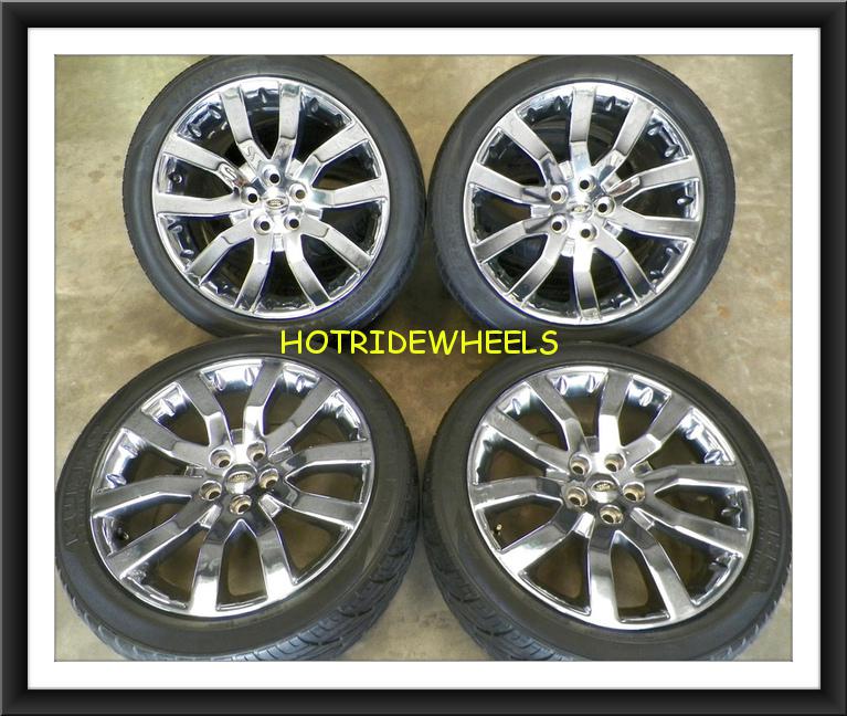 20" land rover range rover 06-09 oem chrome wheels with tires              #908b