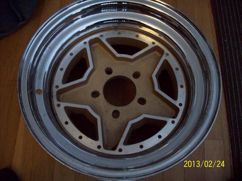 Custom wheel discontinued ford chevy amc gm mopar 15 x 8 2 pc steel and alloy