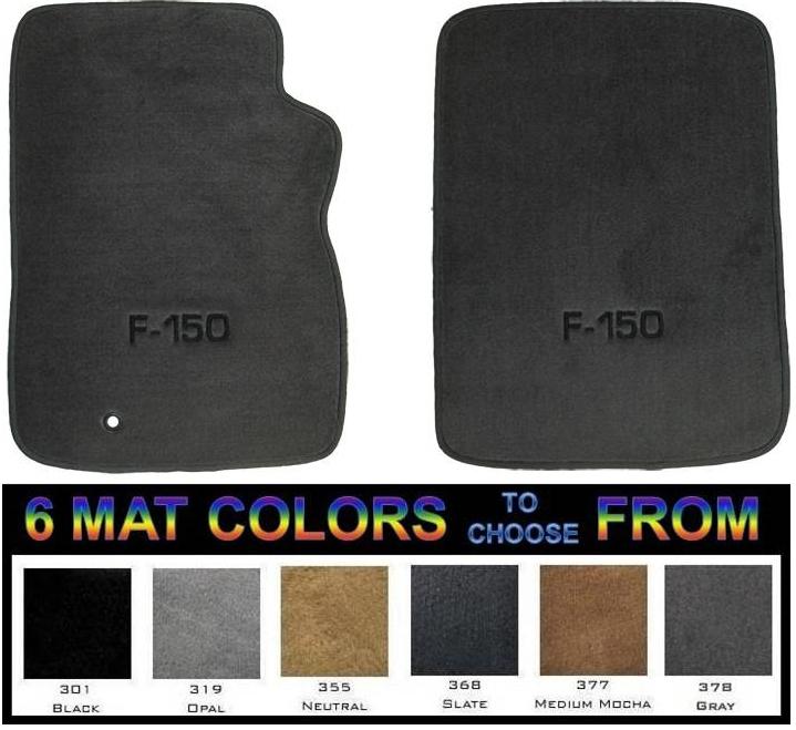 2009 - 2012 ford f-150 f150 floor mats - 2 pc front mats with f-150 monogram
