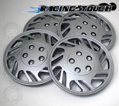 #126 replacement 15" inches metallic silver hubcaps 4pcs set hub cap wheel cover