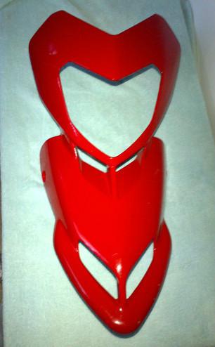 Ducati hypermotard red headlight fairing hym1100s/08~pn 48110451aa