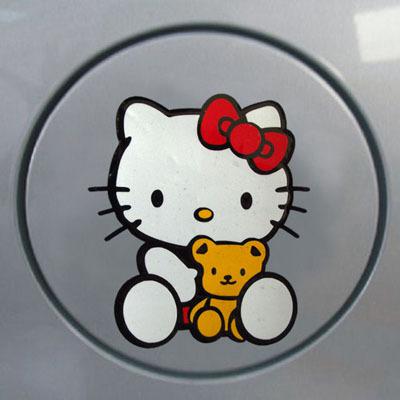 Winnie bear hello kitty  sticker fuel tank car decal vinyl reflective sign #098