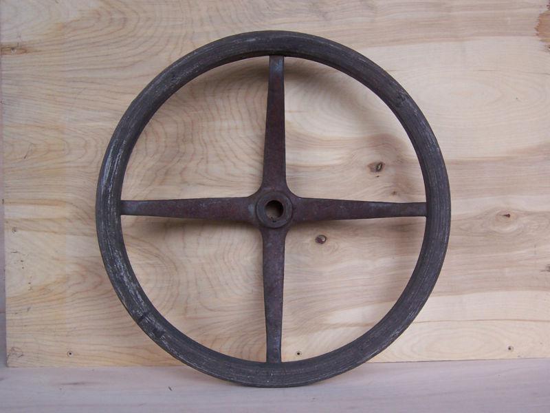Vintage wooden steering wheel 