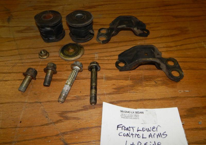 96 97 98 99 00 honda civic front lower control arm mounting hardware l & r oem