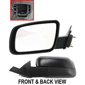 Power side view door mirror assembly driver's left manual fold