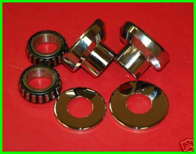 Stainless steel 3 degree raked neck cups cup set kit harley big twin chopper