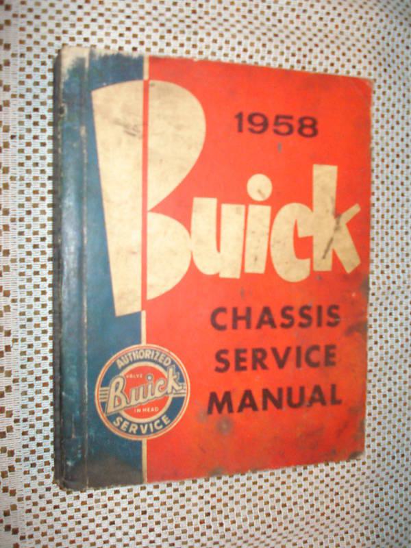1958 buick shop manual original chassis service book nr