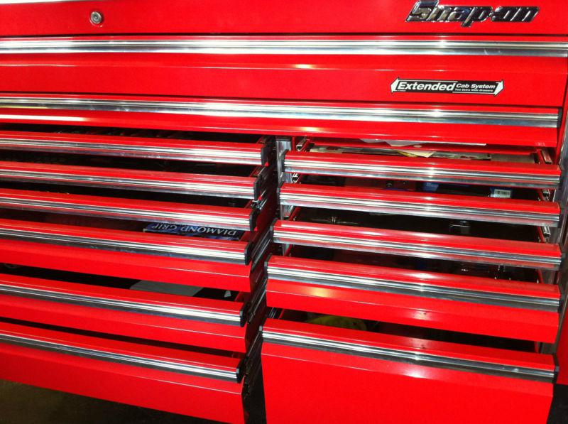 Snap On Red Epiq Triple Bank Tool Box, Hutch, Stainless Top & Locker , US $21,000.00, image 5