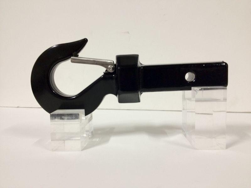 Monster hooks titanium black mini hook, recovery hook, fits 2" receiver, mh-6