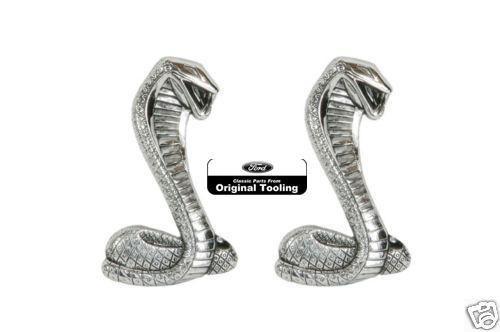 1968-1970 ford shelby orig fender emblems cobra snake