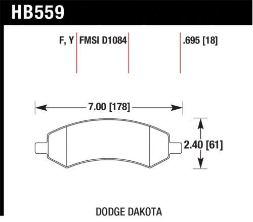 Hawk performance hb559y.695 disc brake pad
