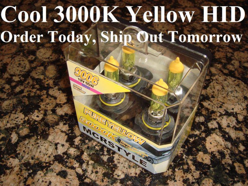 9006 hb4 3000k yellow xenon hid headlight low beam halogen light bulbs