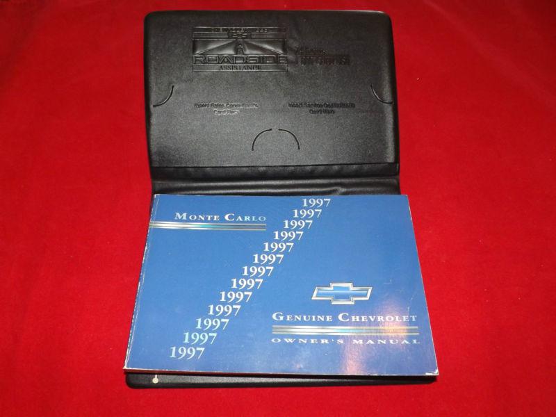 1997 monte carlo genuine chevrolet owner's guide manual and black case 