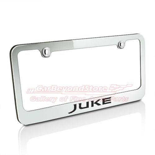 Nissan juke chrome metal license plate frame, lifetime warranty + free gift