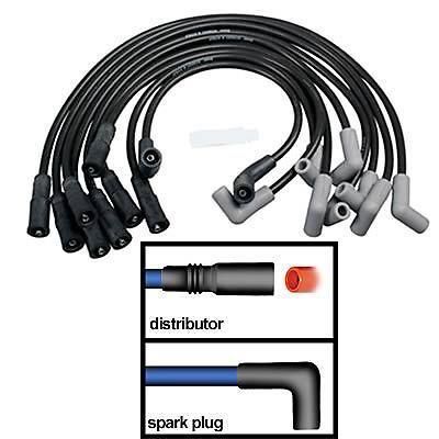 Summit spark plug wires street/strip 8.5mm black 90 degree boots chevy sb gen i