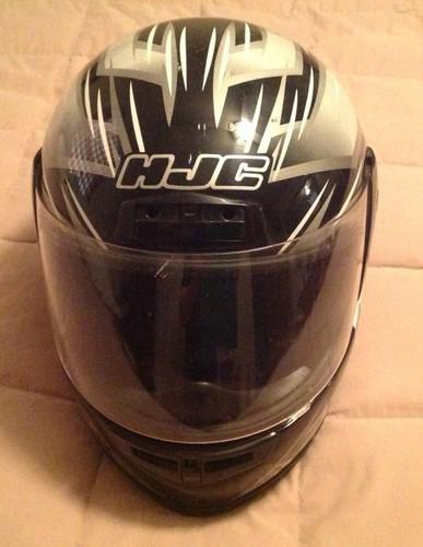 Hjc motorcycle helmet full face black/sliver size m medium