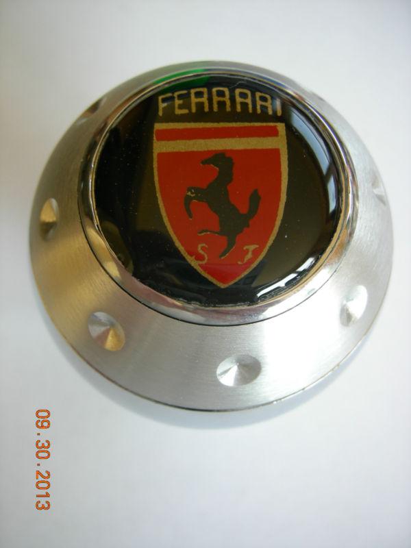 Ferrari shield aluminum gear shift knob black with red