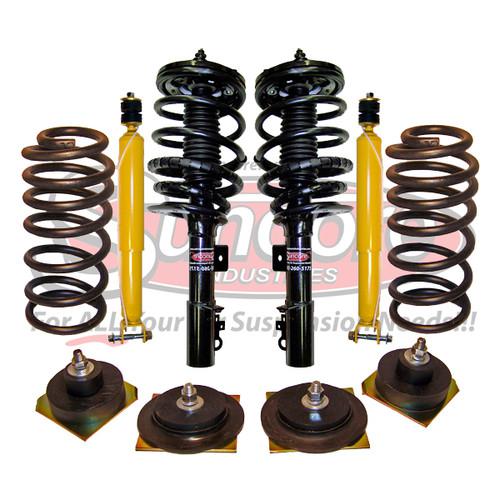 4wheel suspension air bag to coil spring conversion with rear gas shocks kit