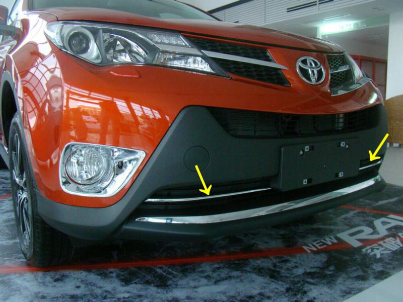 Abs chrome front grille cover trim for toyota rav4 2013 2014+ new