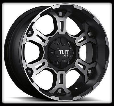 15" x 8" tuff t03 black rims w/ 30x9.5x15 bfgoodrich a/t ta ko wheels tires