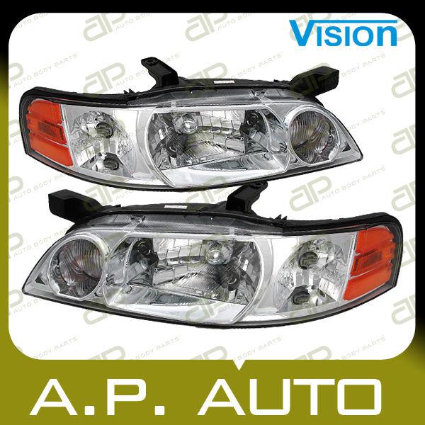 Pair head light lamp assembly 00-01 nissan altima gle gxe se xe lh+rh new