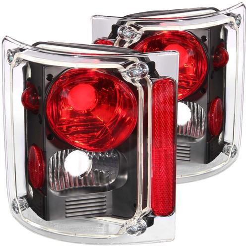 Anzo tail lights for 1973-1987 gmc full size truck and blazer black style 211016