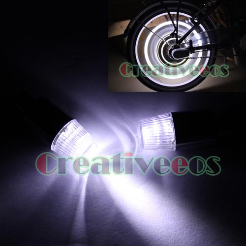 20x car/motorcycle wheel tyre tire valve caps covers led lights bulbs white