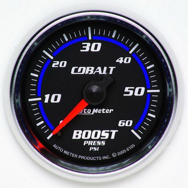 Auto meter 6105 boost pressure 0-60 psi 2 1/16" cobalt analog gauges -  atm6105