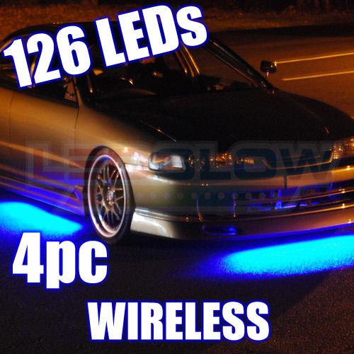 Blue wireless led underbody undercar kit neon lights