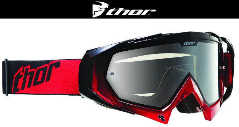 Thor hero red black fade dirt bike goggles motocross mx atv gogges googles 2014