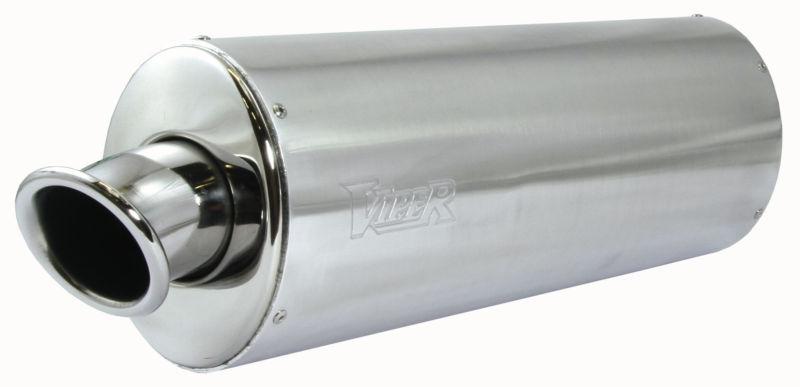 Viper triumph 1050 tiger 07-12 aluminum stubby 39cm oval slip-on exhaust